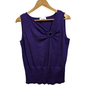 Dress barn Purple Sleeveless Sweater Size XL